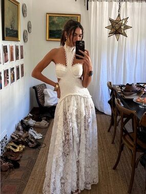 12th tribe Princesa lace drop waist maxi dress